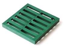 Решетка для дождеприемника 200х200 пластиковая зеленая